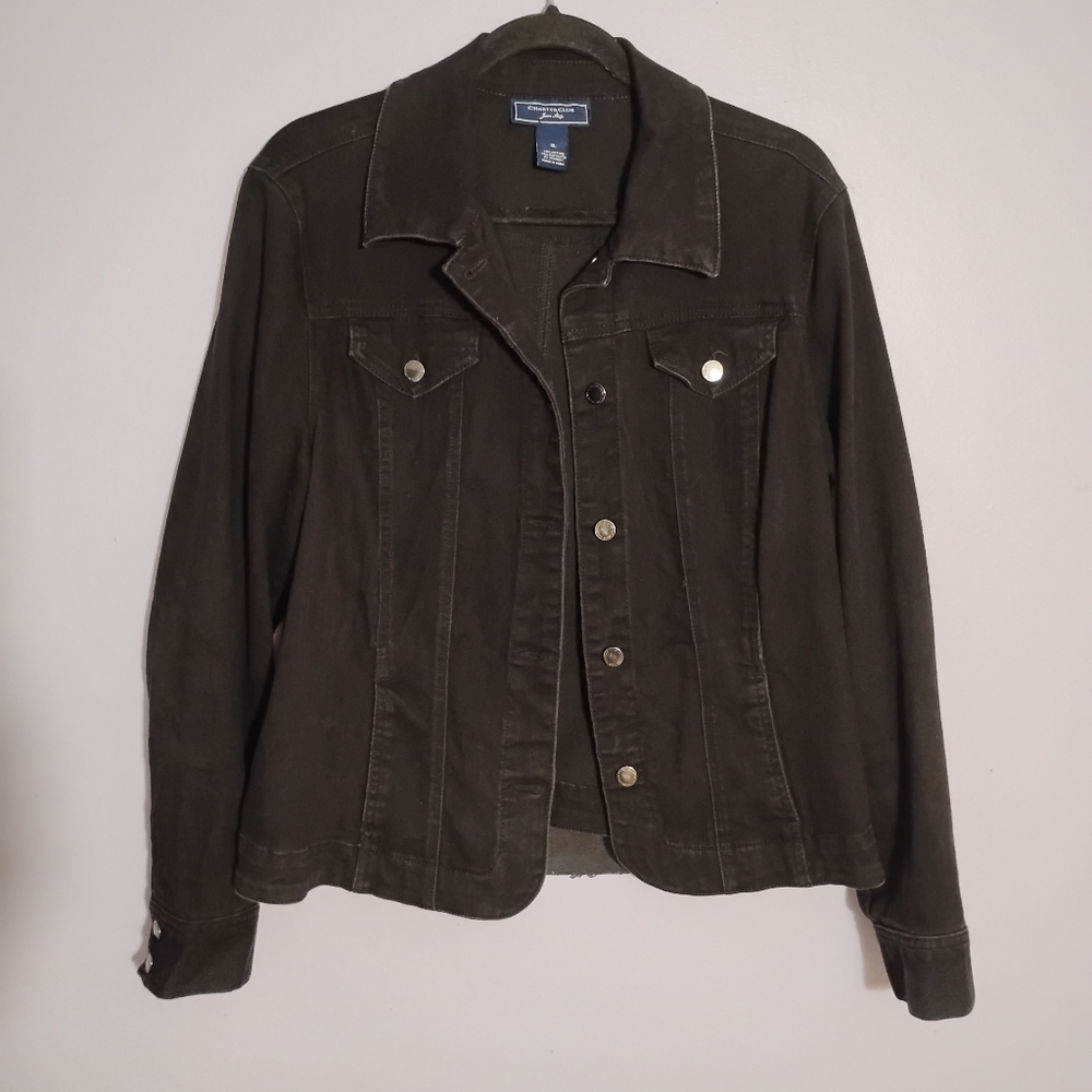 Charter Club Black Lightweight Jacket